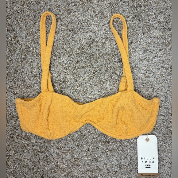 Billabong Yellow textured swim top - Picture 10 of 10